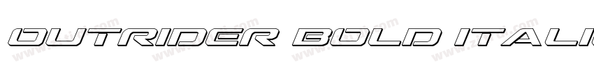 outrider bold italic字体转换